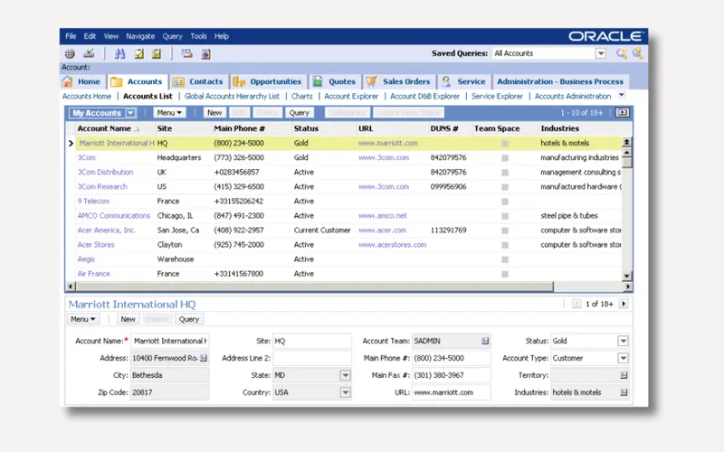 Oracle Siebel