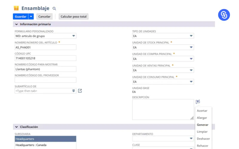 NetSuite ERP