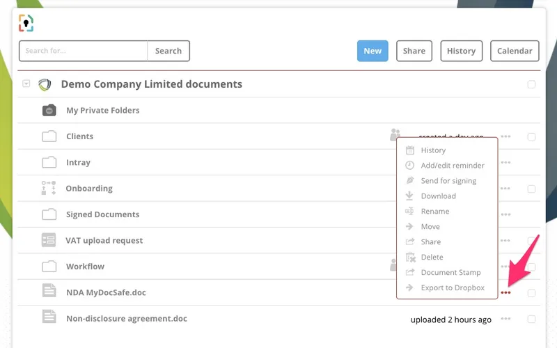 MyDocSafe Manejo de Archivos